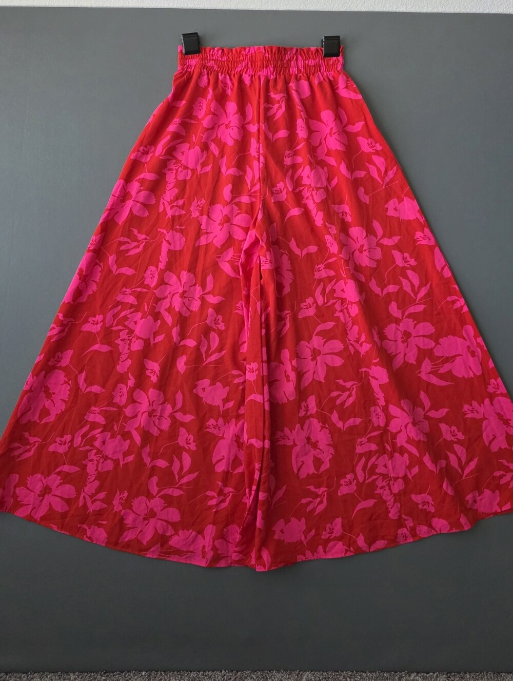 NWT BTFBM Boho Floral Palazzo High Waist Pants Wide Leg Flowy Small